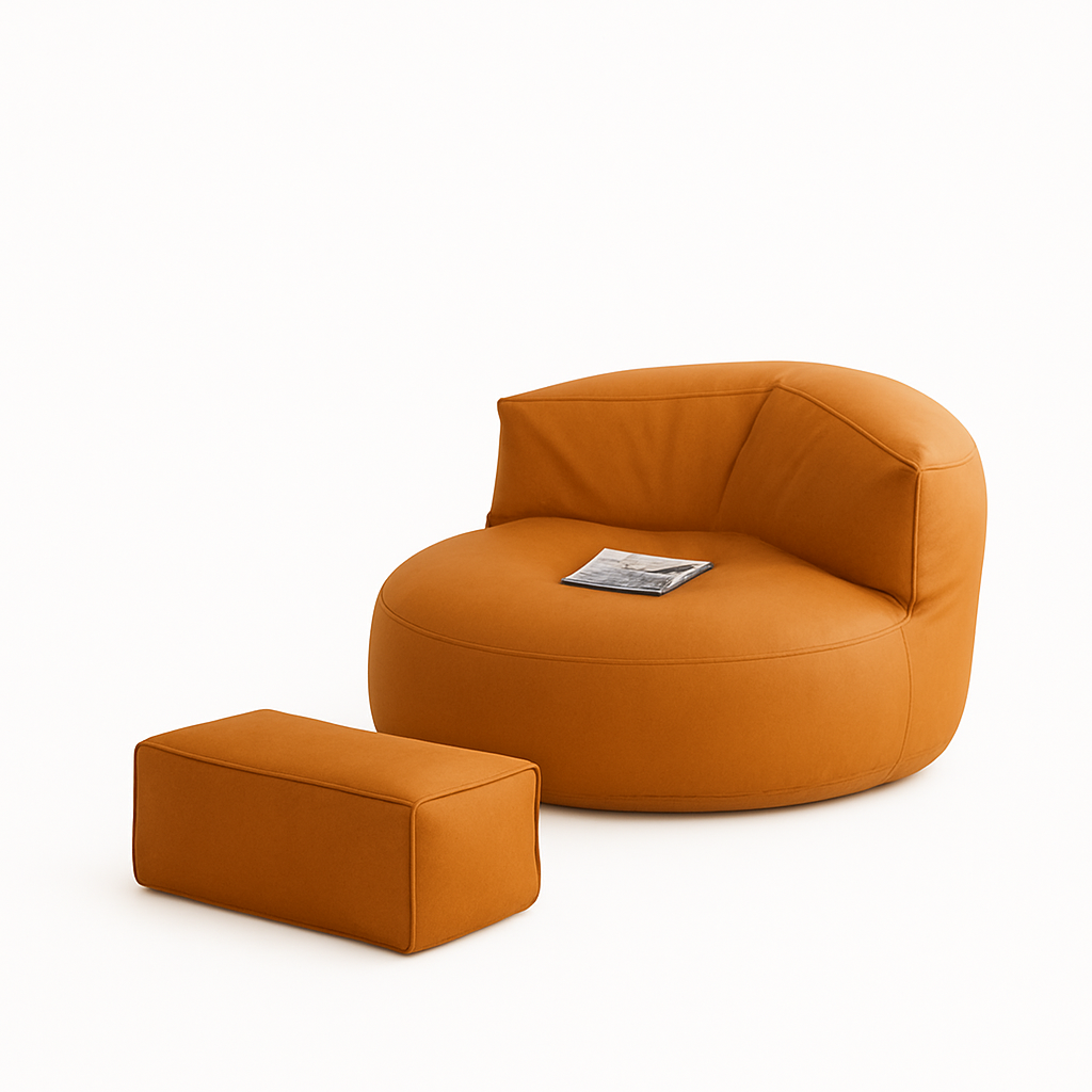 Modern Ottoman-Style Bean Bag Chair